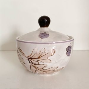 Vintage NWOT April Cornell  Glazed ceramic container